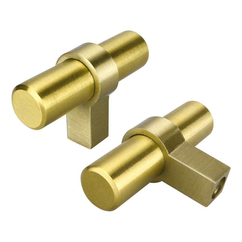 1 Pack Brushed Gold Cabinet Pulls Brushed Brass Drawer Pulls (LST16GD) -Homdiy