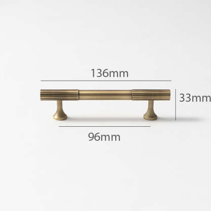 Linear Knurled Solid Brass Cabinet Handles and Knobs -Homdiy