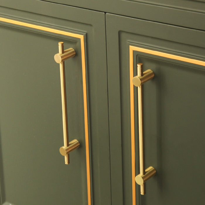 Solid Copper Adjustable Long Gold Drawer Wardrobe and Door Handles