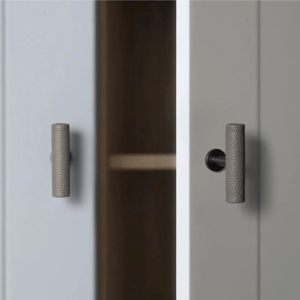 Leather Drawer Pulls Handles Wardrobe Dresser Knobs