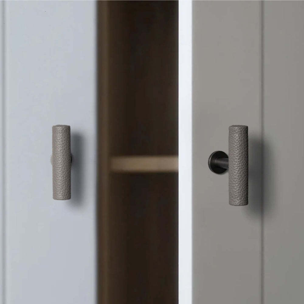Leather Drawer Pulls Handles Wardrobe Dresser Knobs