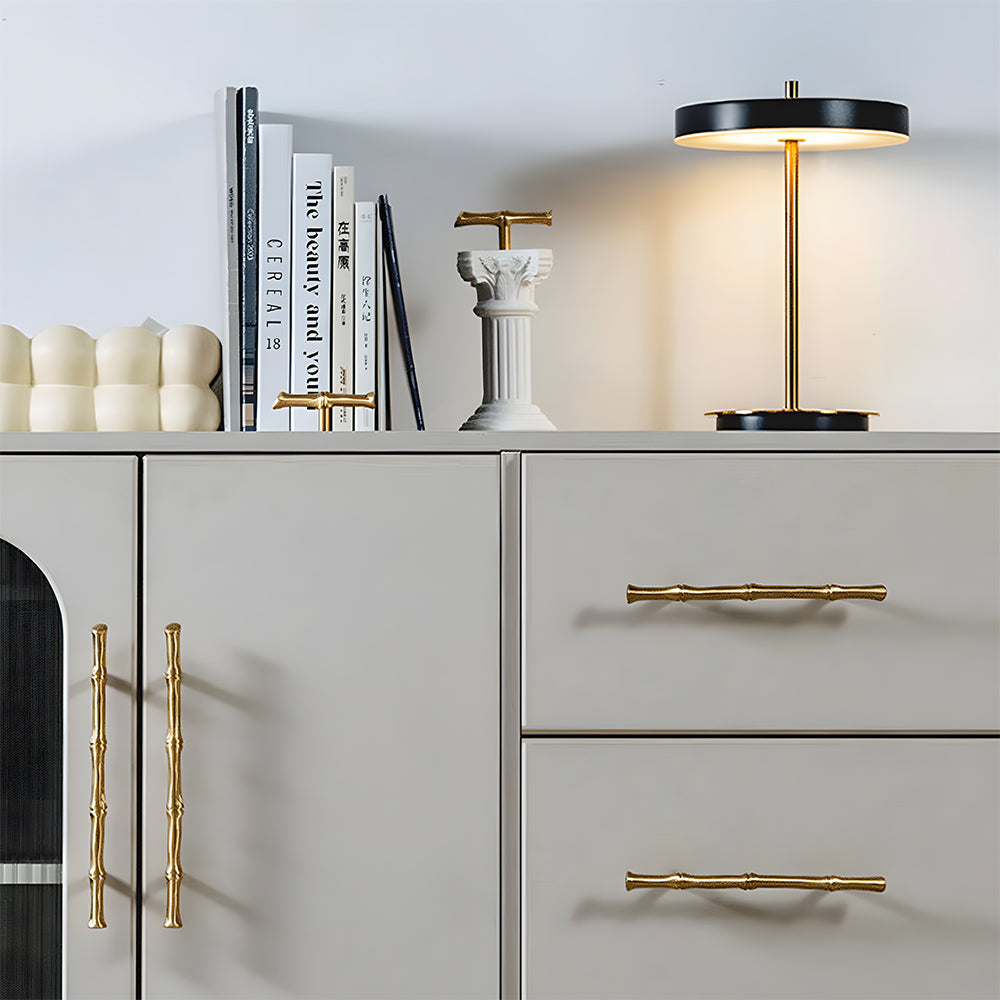 Bamboo Modern Brass Cabinet Handles