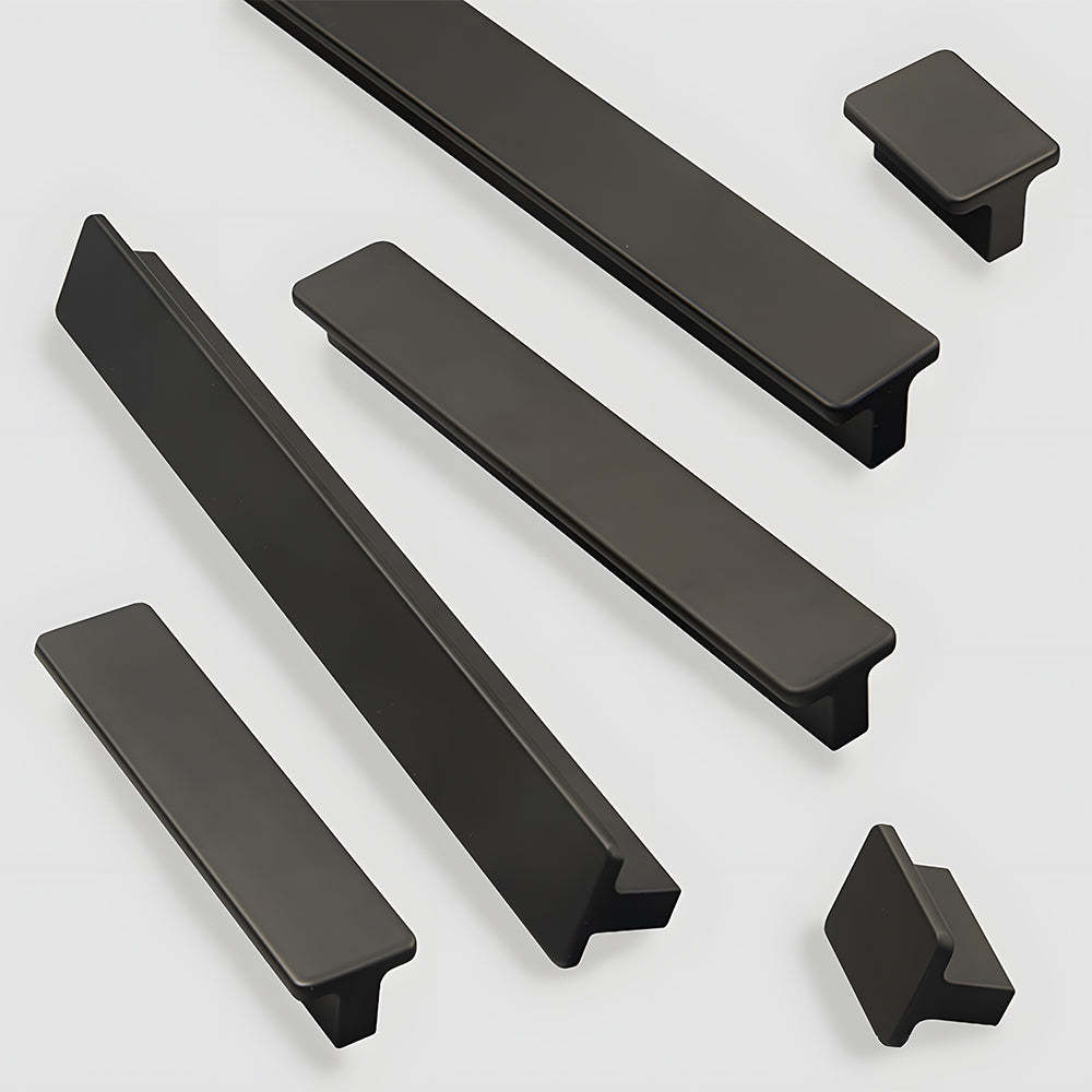 Modern Matte Black Aluminum Alloy Cabinet Pulls