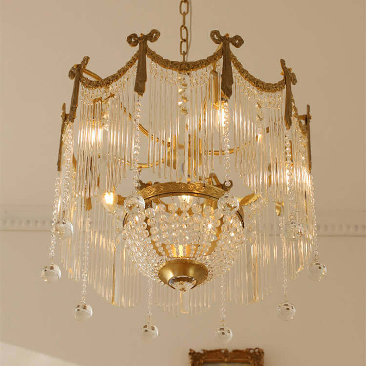 Vintage Palace Gold Crystal Chandelier -Homdiy