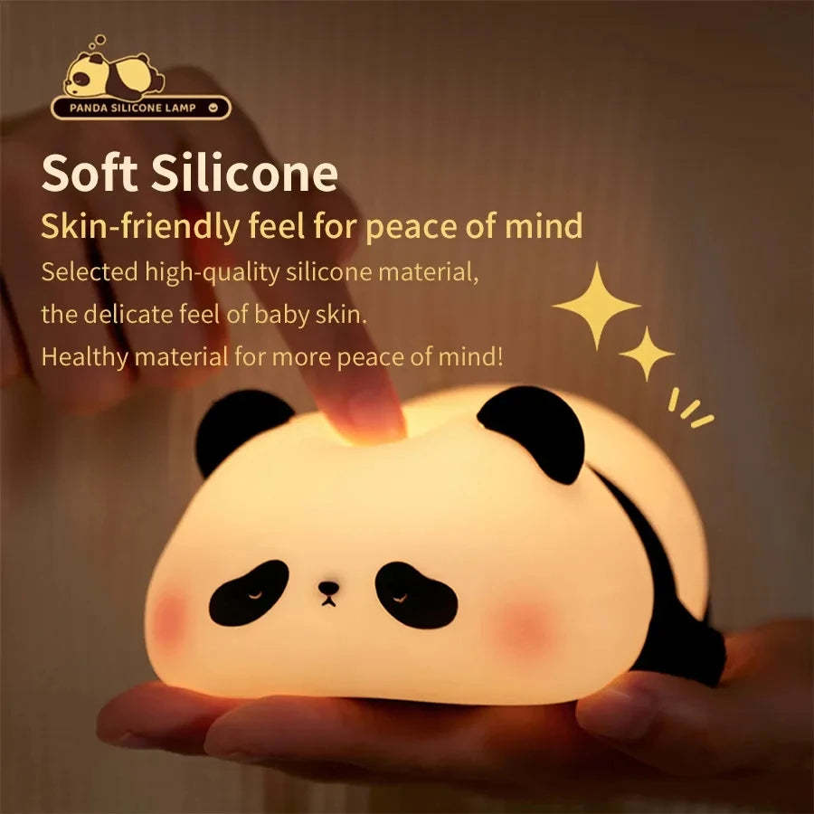 Kawaii Panda Led Silicone Night Light Lamp -Homdiy