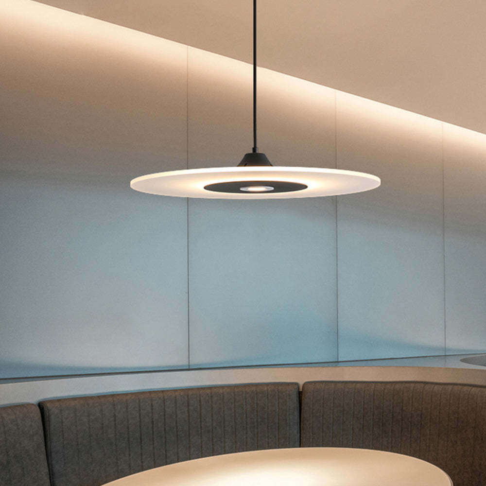 Modern Round LED Black Pendant Light For Dining Table -Homdiy
