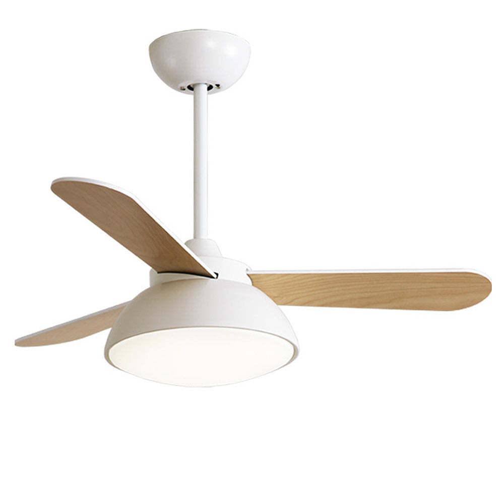 Modern Simple Flush Ceiling Fan With LED Lighting -Homdiy
