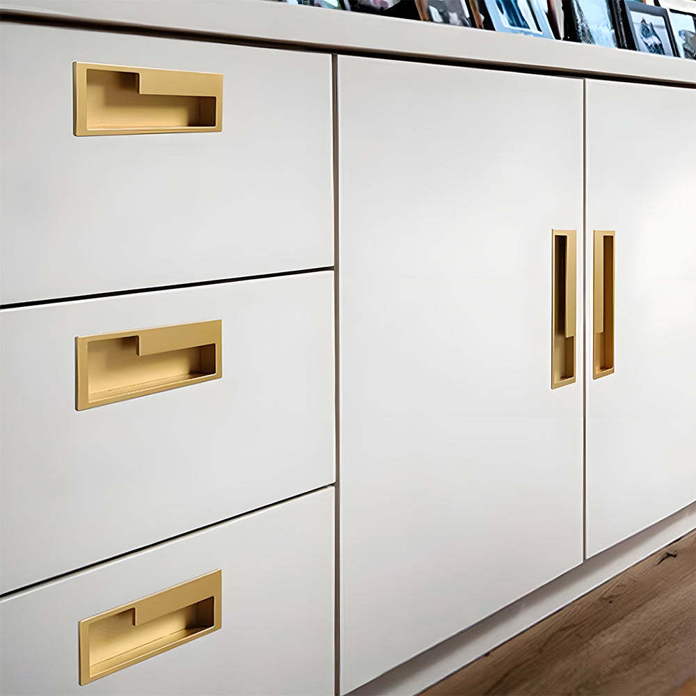 Left Right Hidden Slotted Recessed Handles