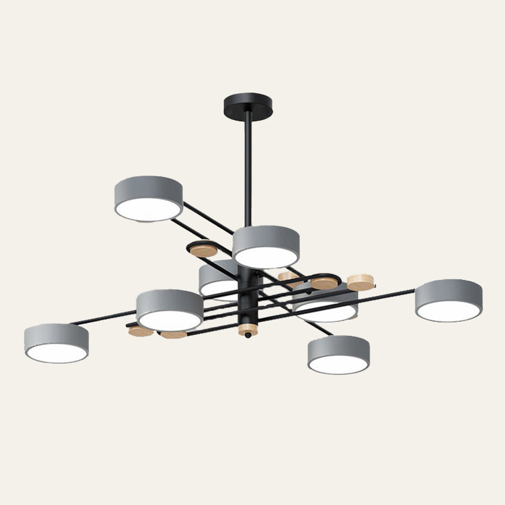 Iron Multi-Light Living Room LED Flush Mount Ceiling Light
