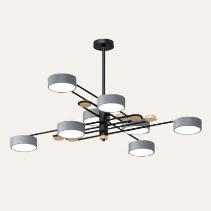 Iron Multi-Light Living Room LED Flush Mount Ceiling Light