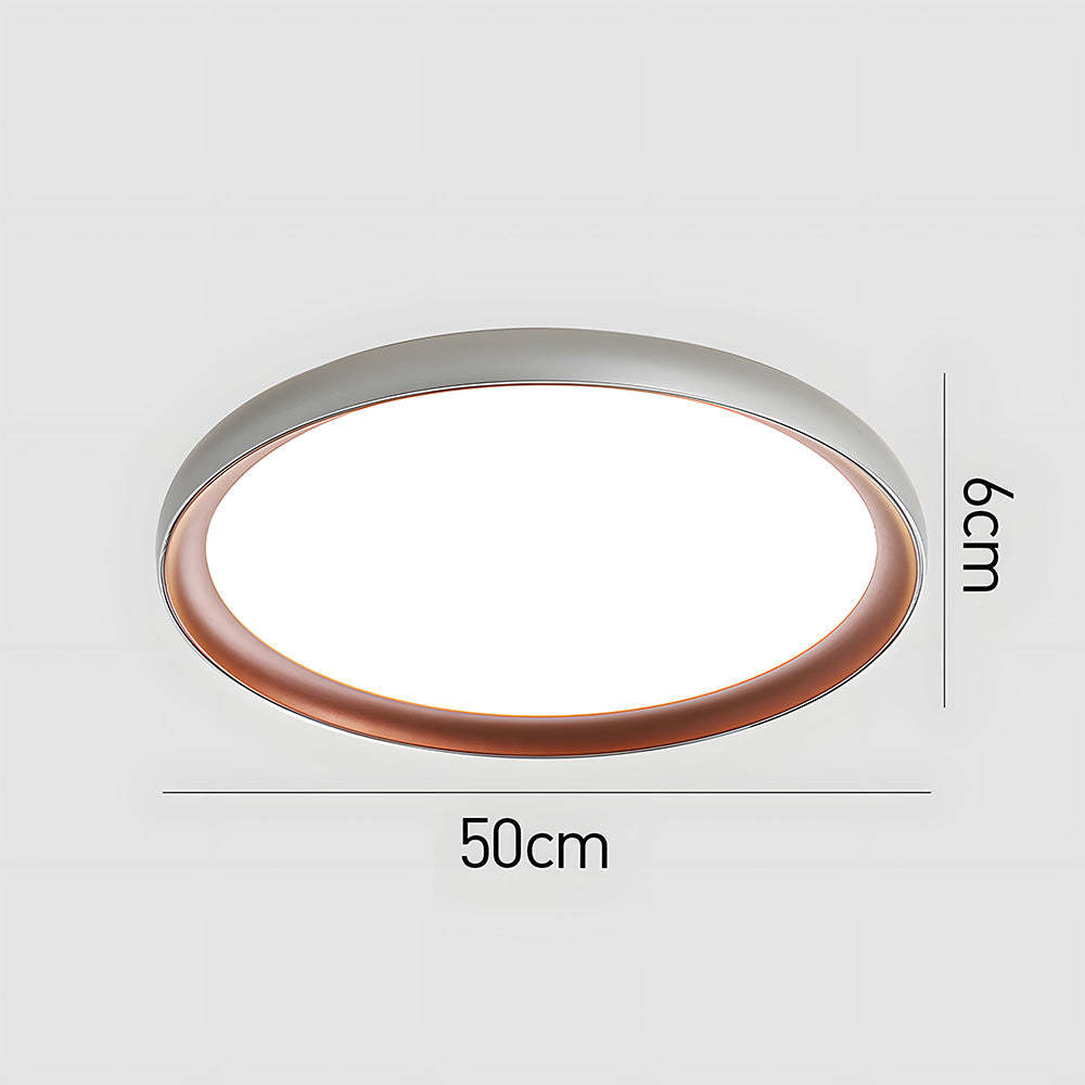 Nordic Creativity Brown Round LED Bedroom Ceiling Lamp