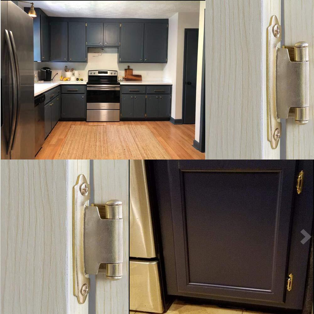 (5 pairs) Variable Overlay Brushed Hinges Face Mount (SCH30BB ) -Homdiy