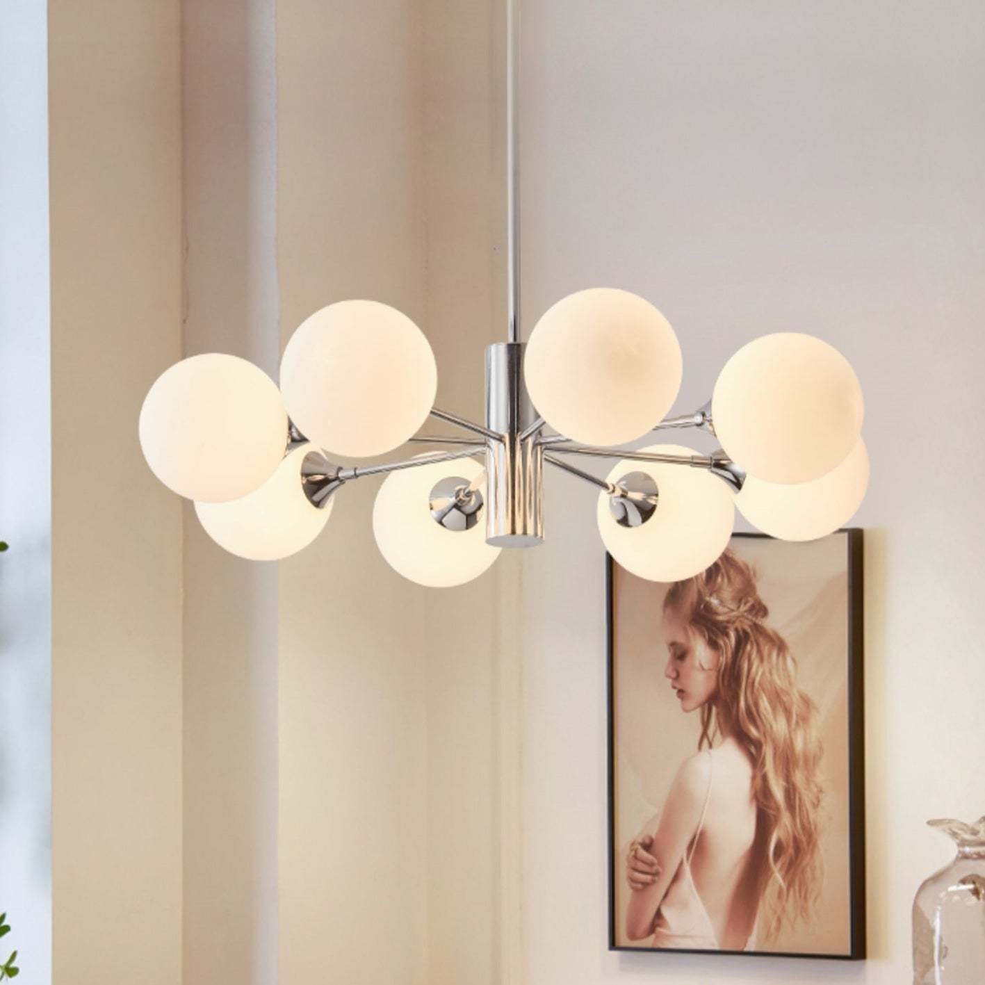 Dimmable Sputnik Globe Chandelier -Homdiy