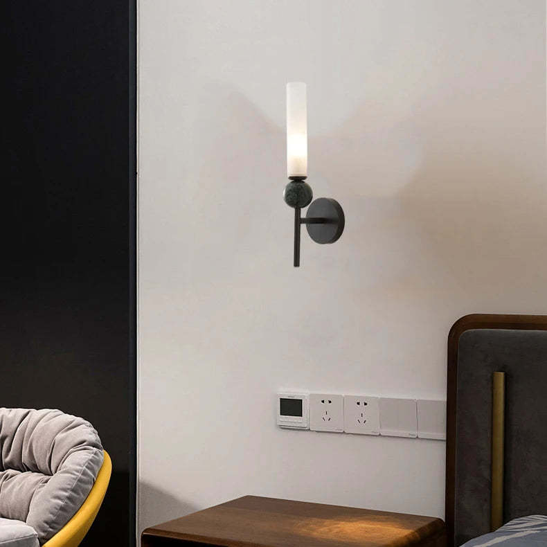 Natural Marble Long Pole Aisle Wall Light -Homdiy