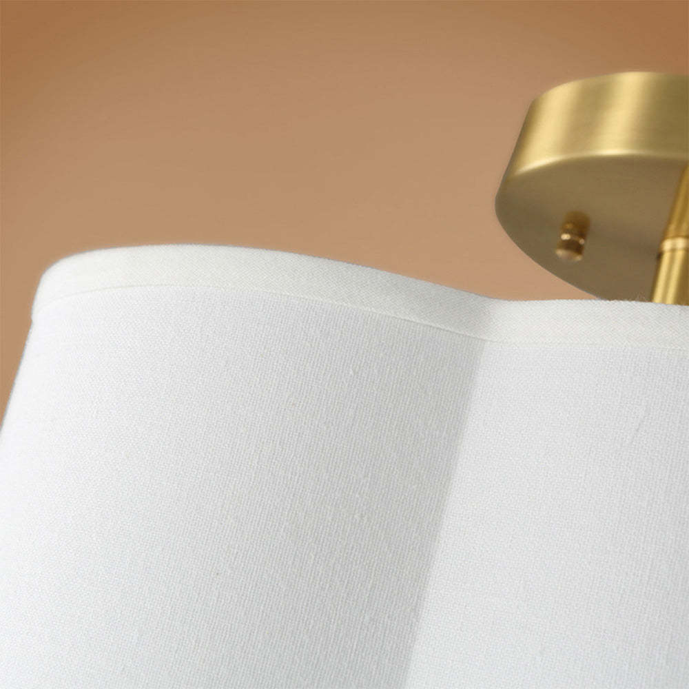 Flower Shade Semi Flush Mount Ceiling Light For Bedroom -Homdiy