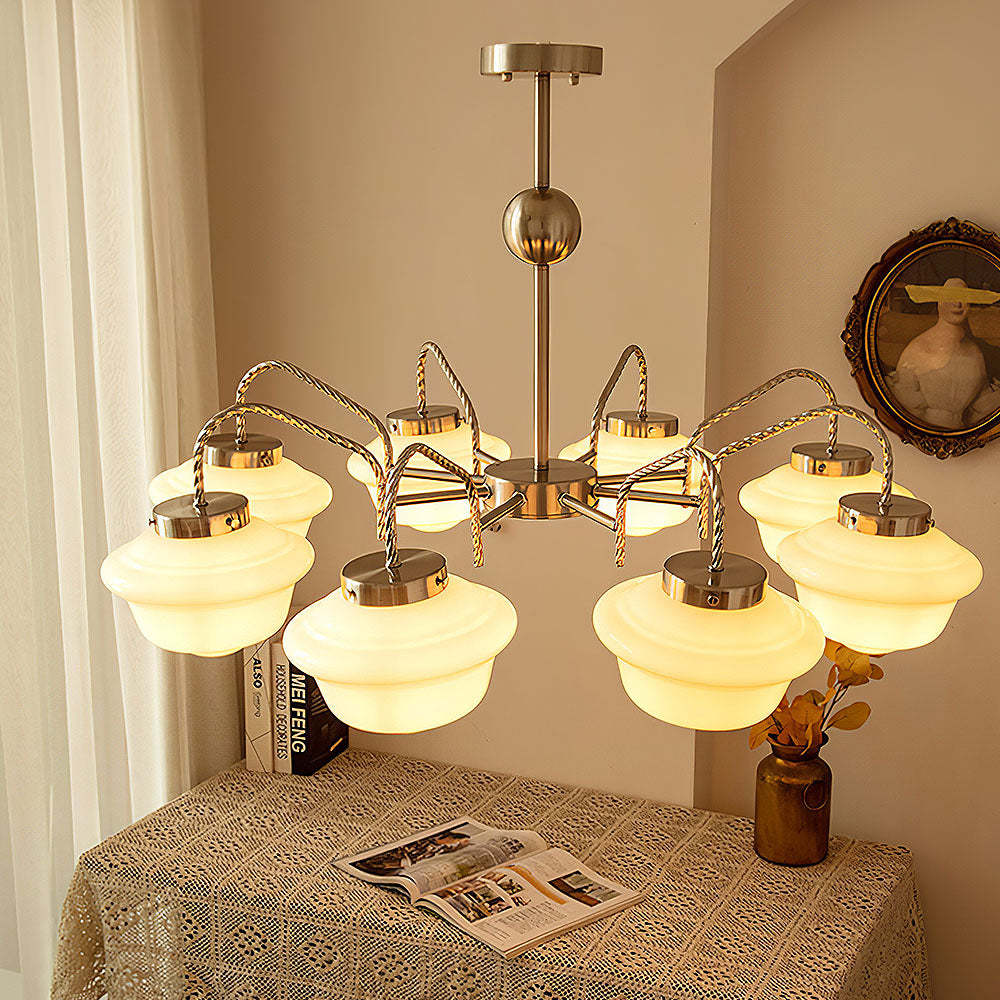 Nordic Multi Heads White Stunning Chain Pendant Light -Homdiy