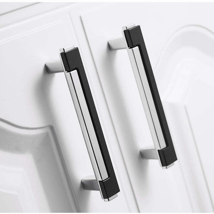 Zinc Alloy Modern Gold Black Chrome Kitchen Handles