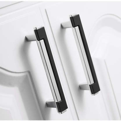 Zinc Alloy Modern Gold Black Chrome Kitchen Handles