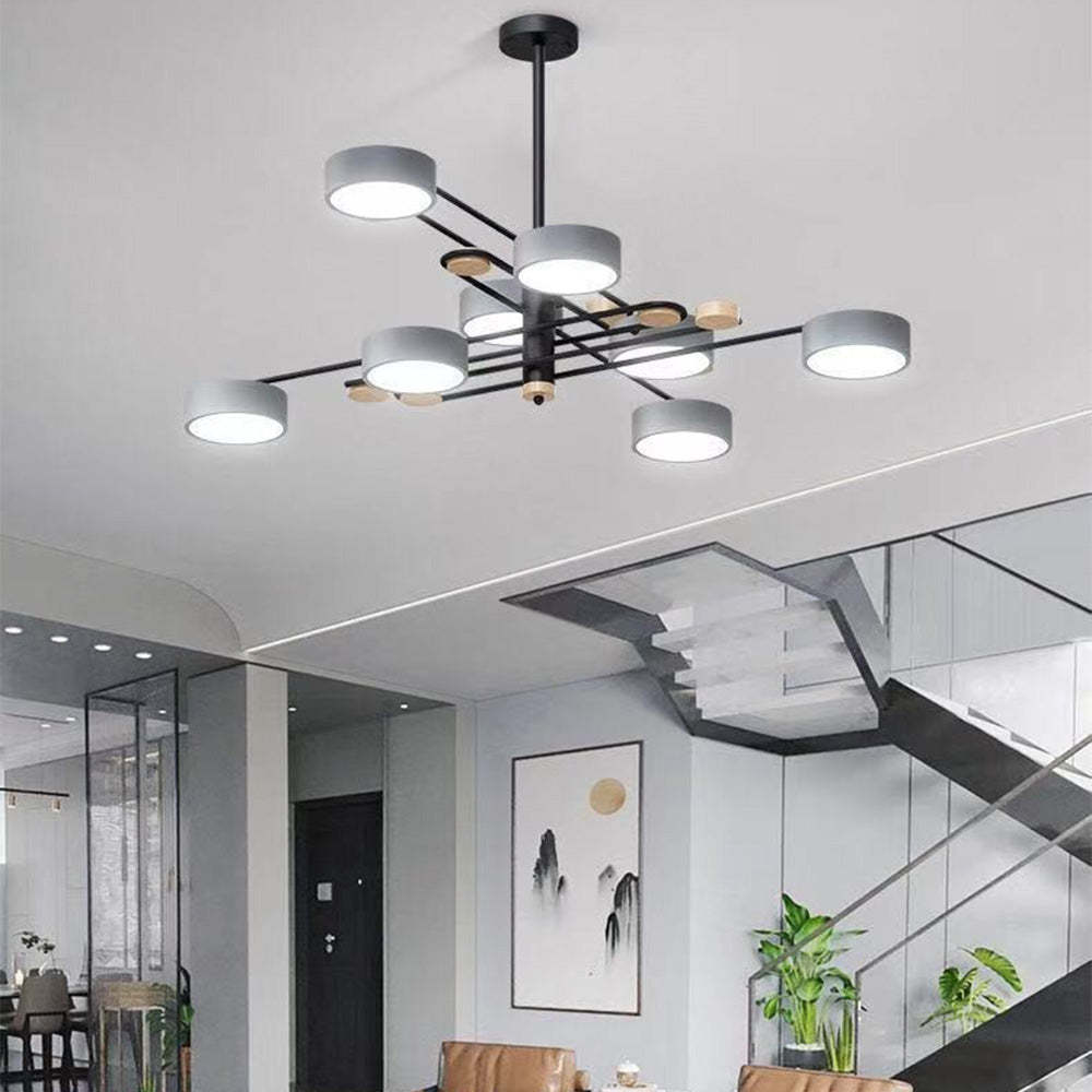 Iron Multi-Light Living Room LED Flush Mount Ceiling Light