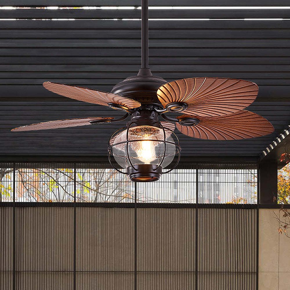 Black Vintage Creative Flying Ceiling Fans with Outdoor Lights -Homdiy