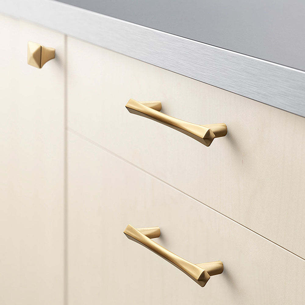 Goldenwarm Gold Modern Kitchen Cupboard Cabinet Handles Drawer Pulls