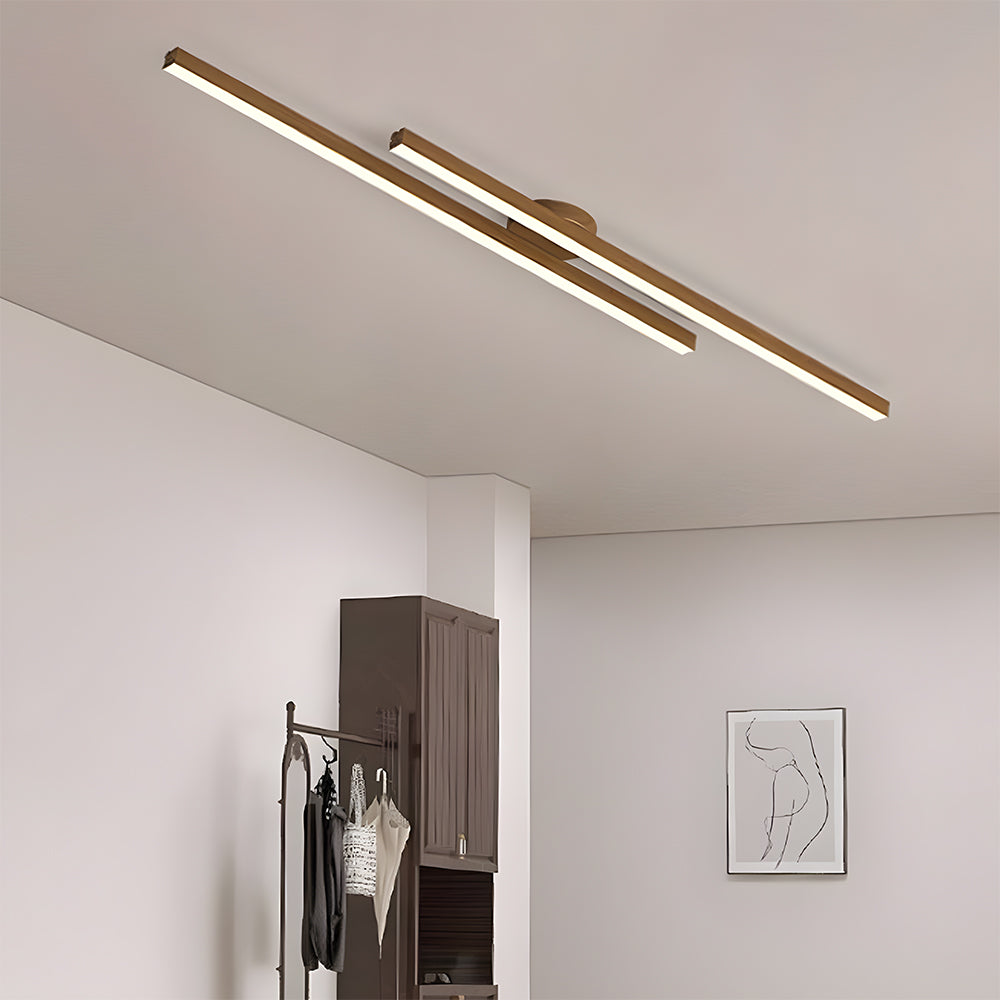 Minimalist Linear Ceiling Lighting Fixture Semi Flush Mount Ceiling Lights for Living Room Bedroom