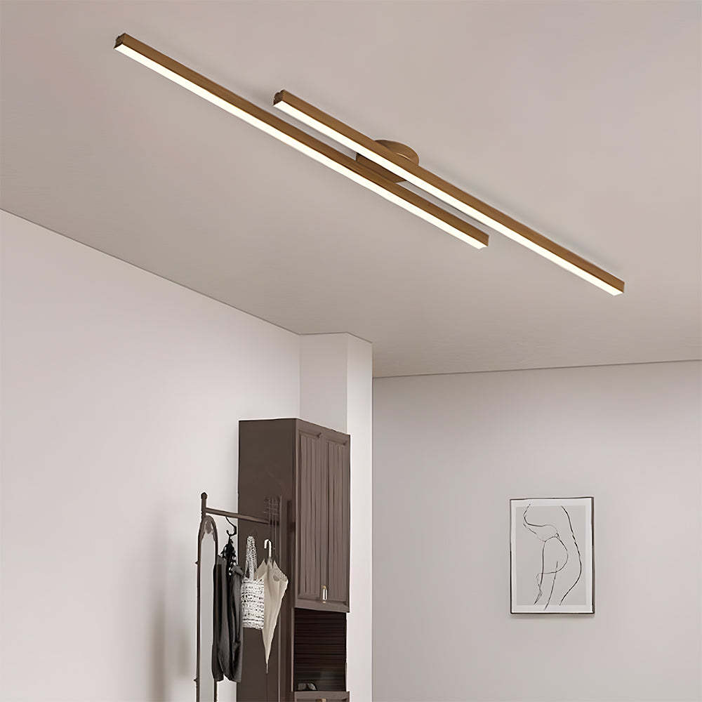 Minimalist Linear Ceiling Lighting Fixture Semi Flush Mount Ceiling Lights for Living Room Bedroom