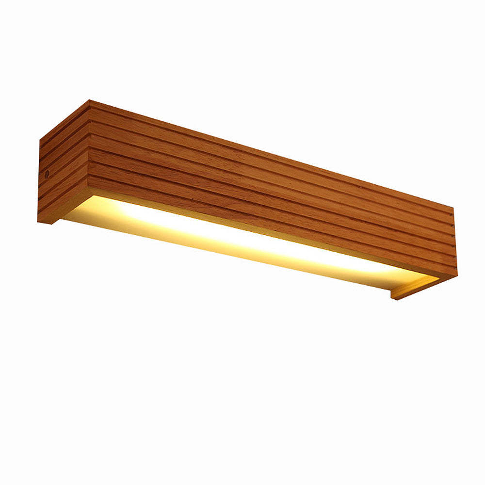 Nordic Wood Rustic LED Bathroom Vanity Wall Lighting -Homdiy