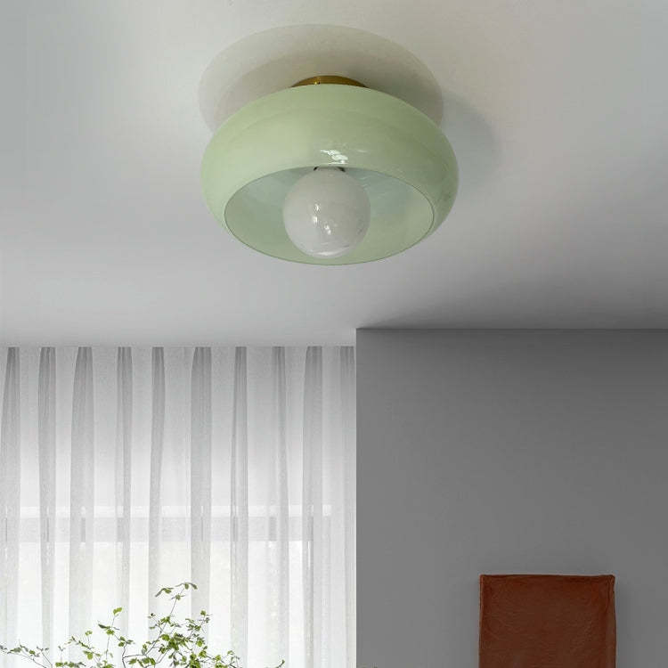 Retro Round Glass Shade Ceiling Light -Homdiy