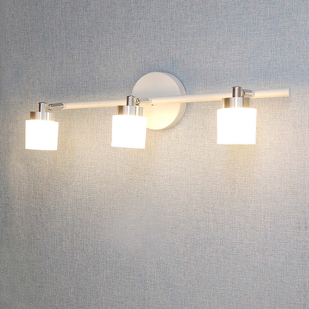 White Brushed Simple Bathroom Vanity Lighting -Homdiy