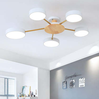 Modern Multi-Bulb Round LED Ceiling Light for Bedroom
