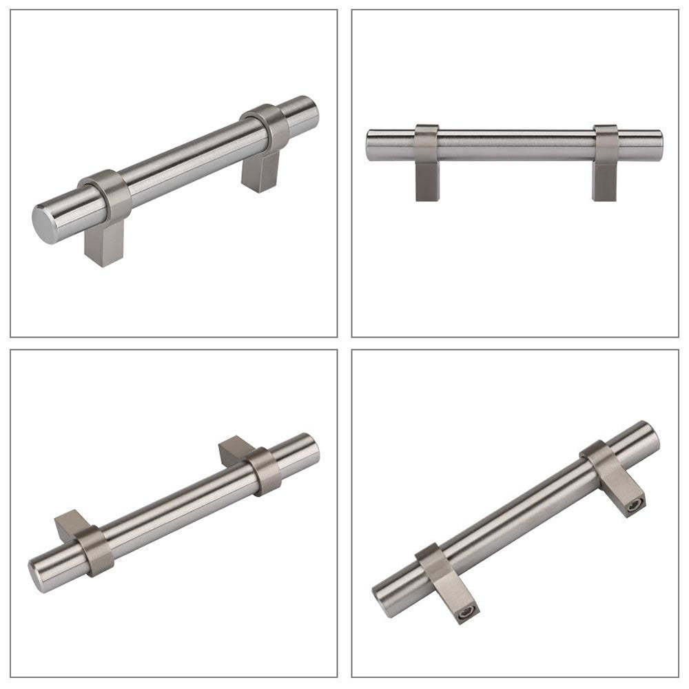 20 Pack Brushed Nickel Dresser Drawer Pulls Modern Bedroom Door Handles(LST16BSS) -Homdiy