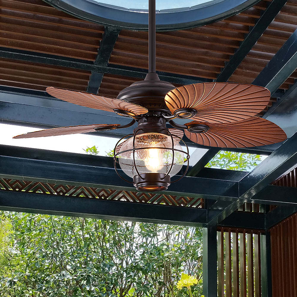 Black Vintage Creative Flying Ceiling Fans with Outdoor Lights -Homdiy