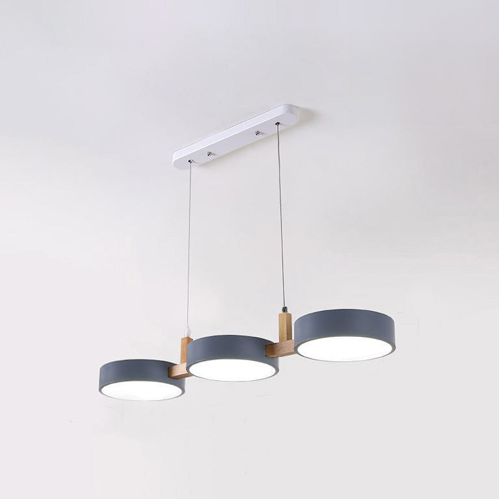 Contemporary Metal Cylinder Multi Light Nordic Pendant Light