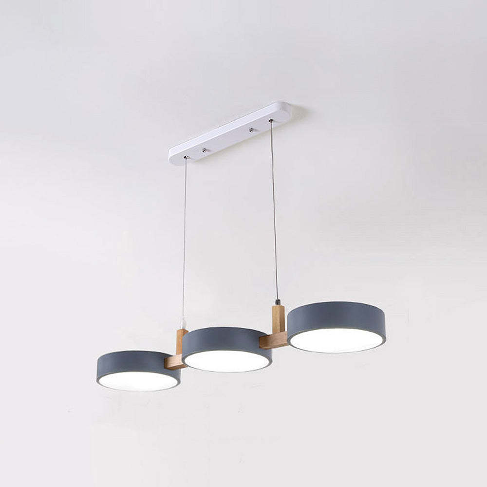 Contemporary Metal Cylinder Multi Light Nordic Pendant Light