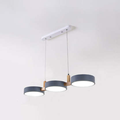 Contemporary Metal Cylinder Multi Light Nordic Pendant Light