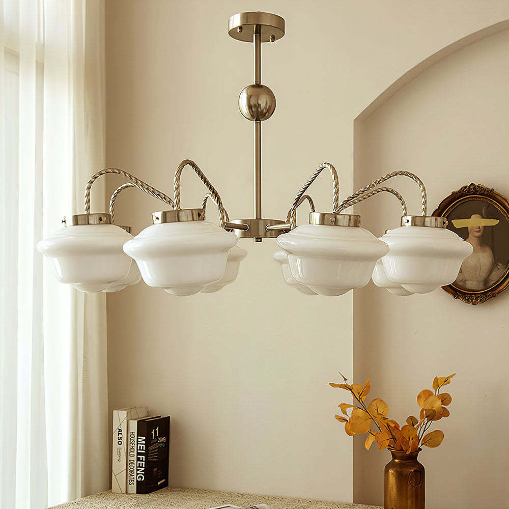 Nordic Multi Heads White Stunning Chain Pendant Light -Homdiy