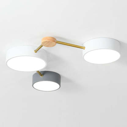 Nordic Multi-Head LED White Ceiling Light for Living Room