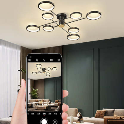 Modern Multi-Ring LED Ceiling Light for Living Room