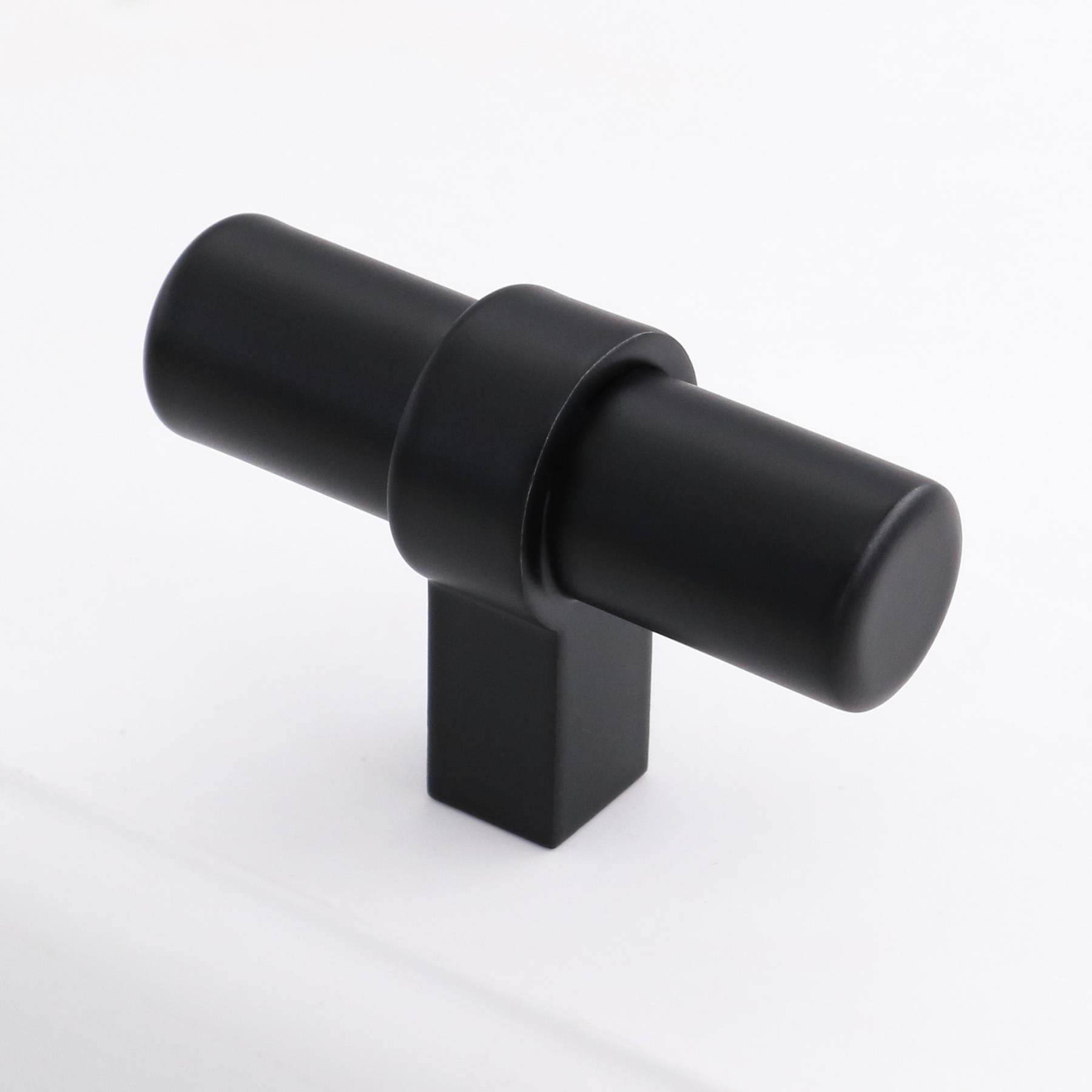 6 Pack Matte Black Cabinet Hardware Euro Bar Pull For Kitchen(LST16BK) -Homdiy