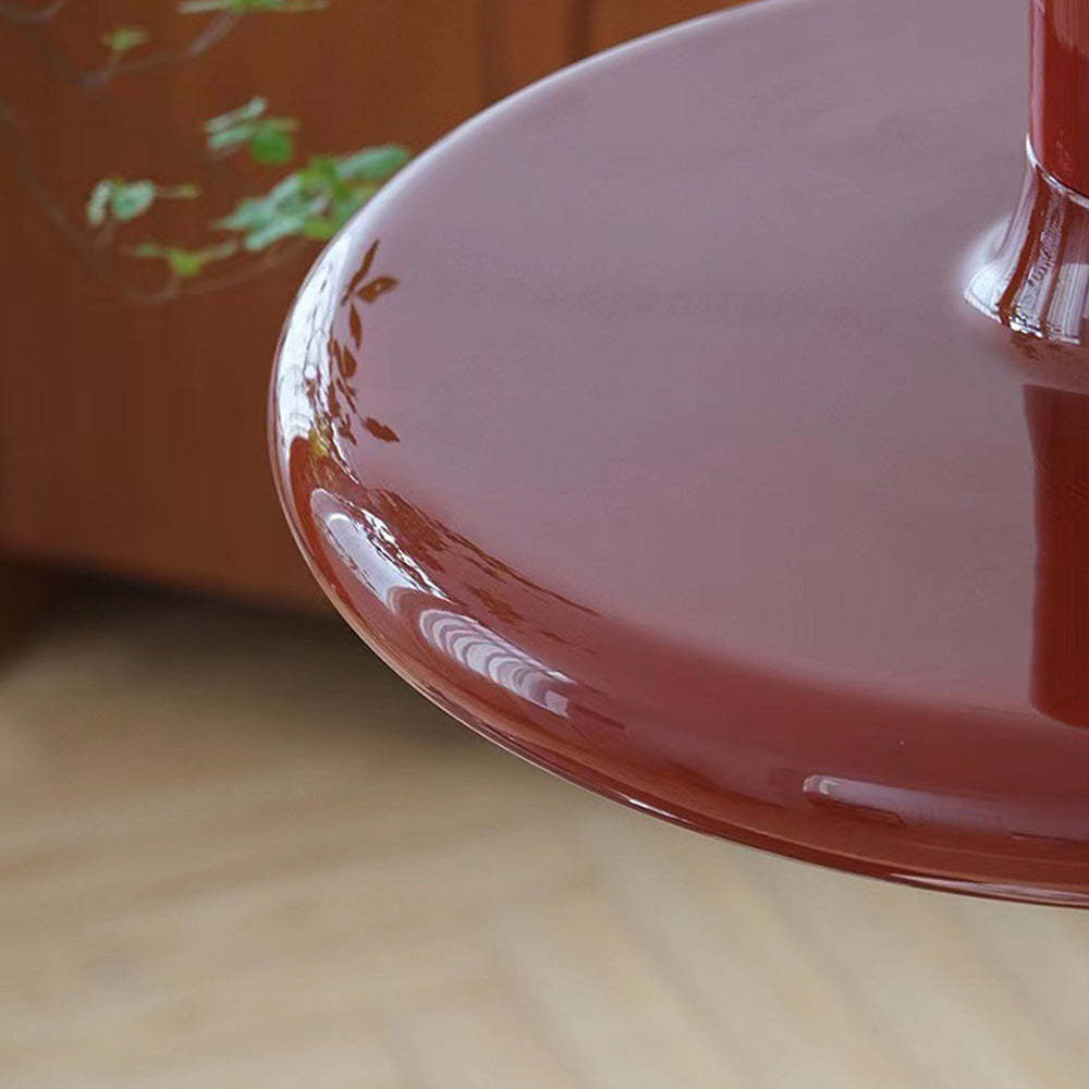 Vintage Red Metal Saucer Pendant Light -Homdiy