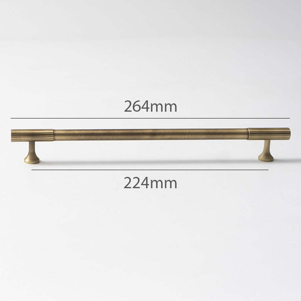 Linear Knurled Solid Brass Cabinet Handles and Knobs -Homdiy