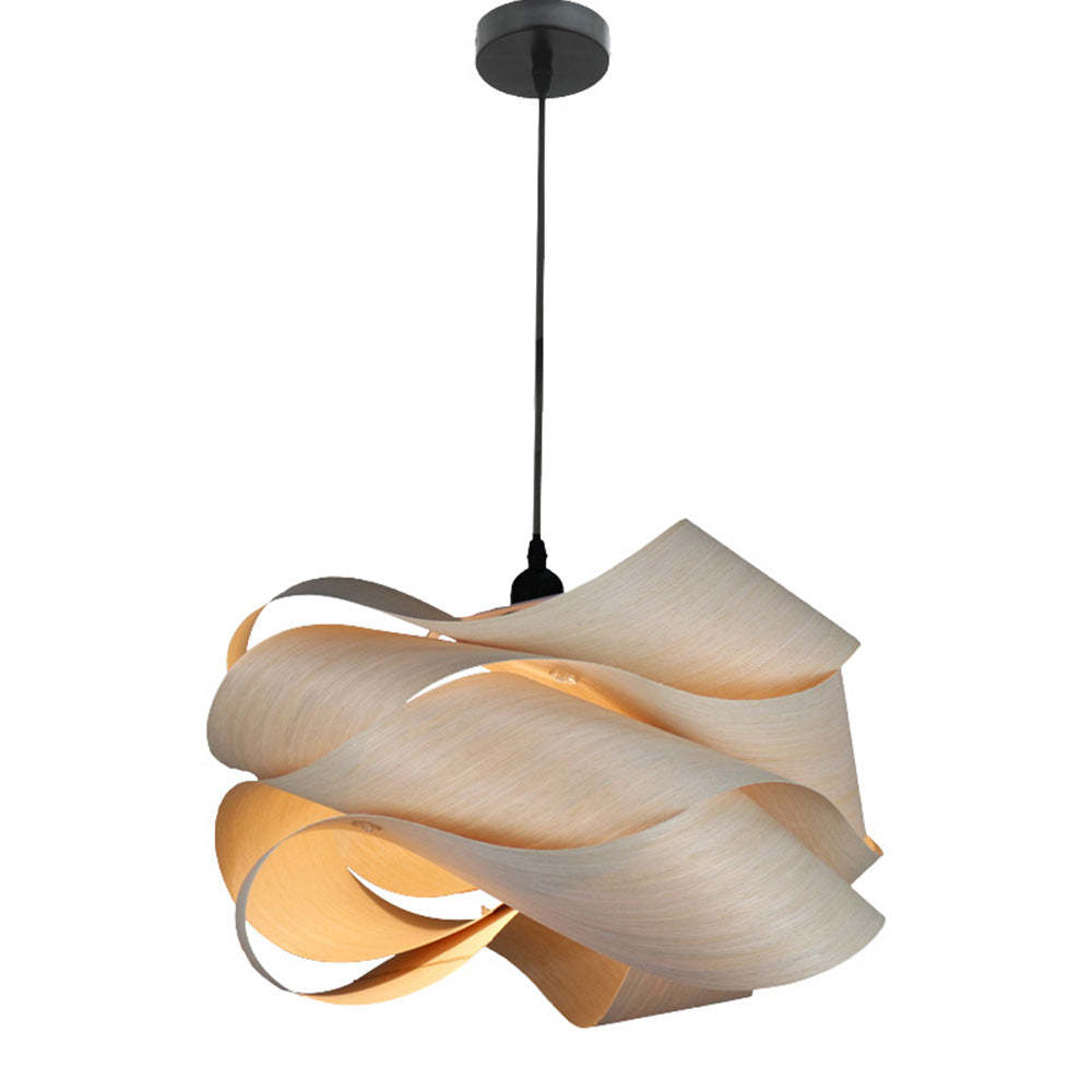 Modern Irregular Wood Pendant Light For Living Room -Homdiy