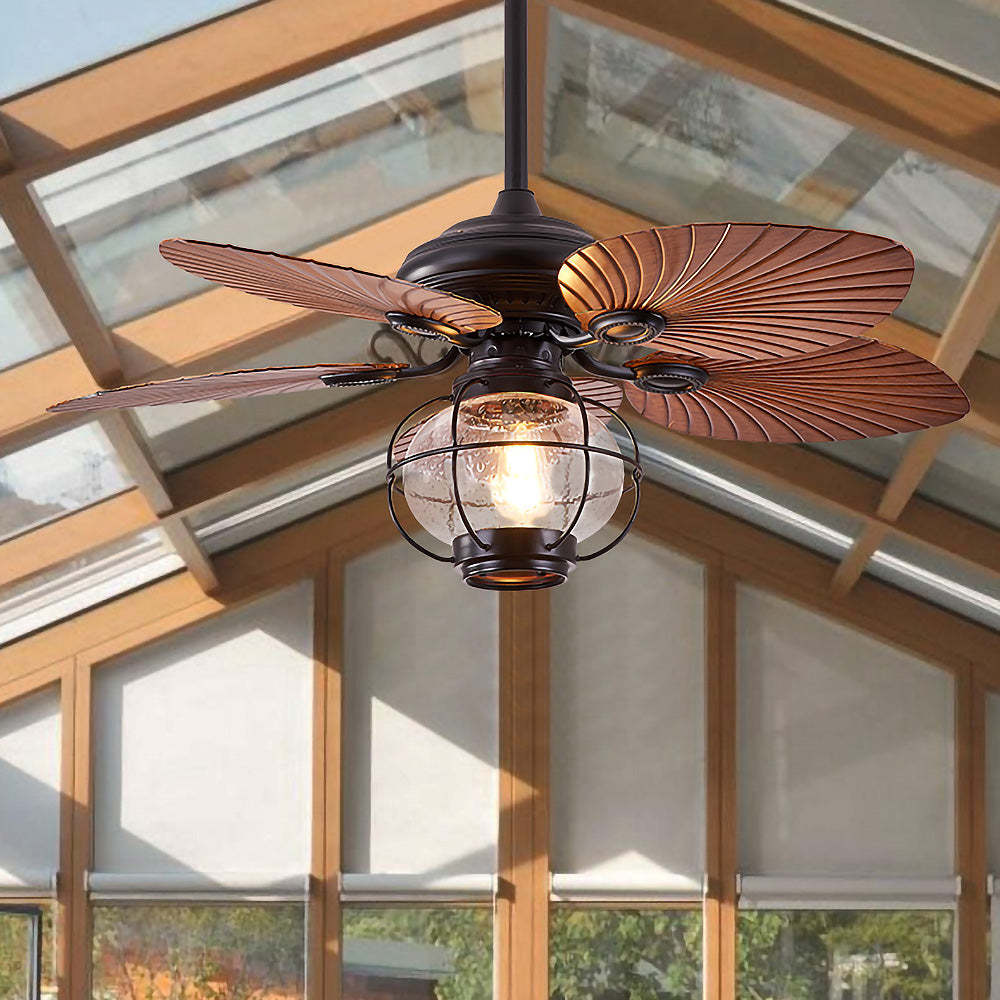 Black Vintage Creative Flying Ceiling Fans with Outdoor Lights -Homdiy