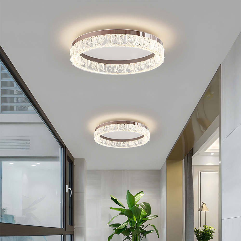 Lampsmodern Living Room LED Ceiling Light Art Deco Round Flush Ceiling Light