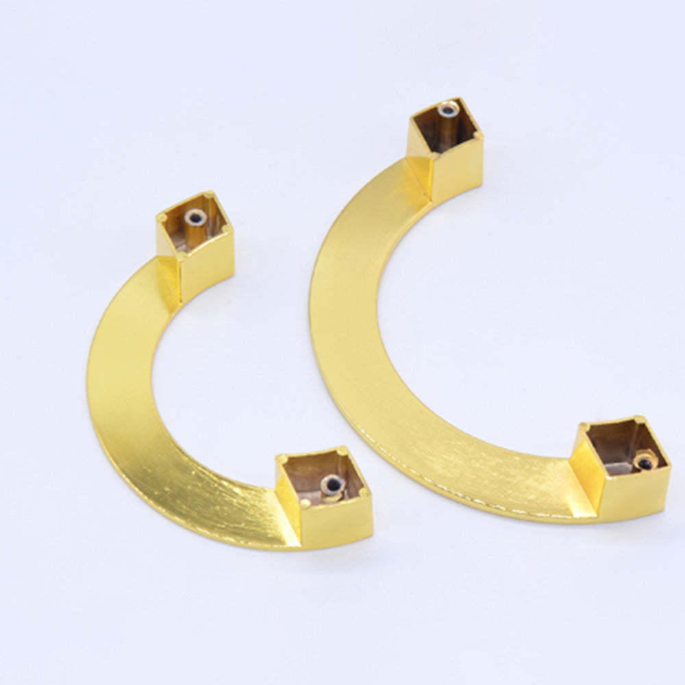 Modern Semicircle Brass Cabinet Handles for Kitchen -Homdiy