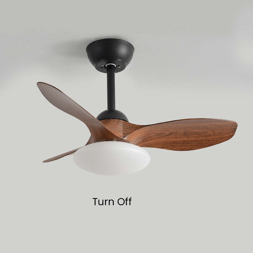 Nordic Simple Stylish Bedroom Flush Ceiling Fan With LED Light -Homdiy