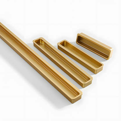 Modern Slotted Recessed Concealed Sliding Door Cabinet Handles