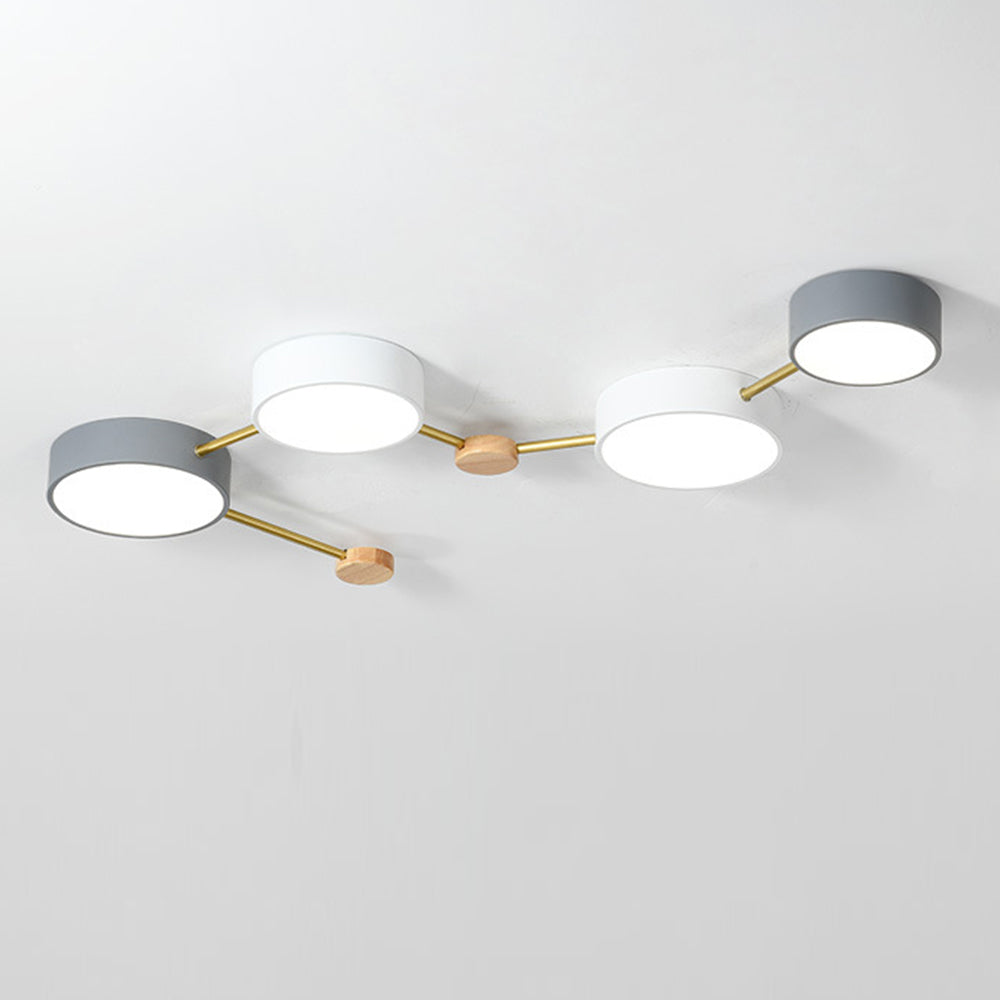 Nordic Multi-Head LED White Ceiling Light for Living Room