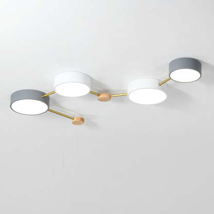 Nordic Multi-Head LED White Ceiling Light for Living Room